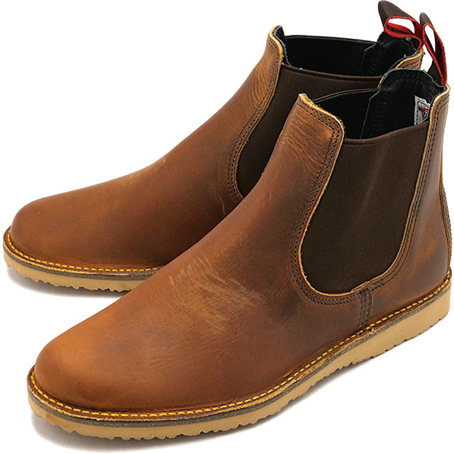 返品交換送料無料 レッドウィング REDWING ブーツ メンズ ウィークエンダー チェルシー [3128 SS26] WEEKENDER CHELSEA 靴 Dワイズ サイドゴアブーツ ブラウン カッパー・ラフアンドタフ 正規取扱店 27,528円