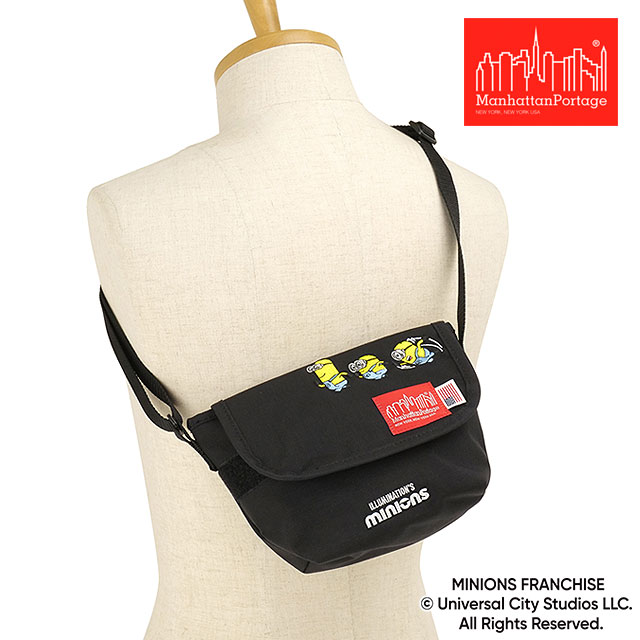 コラボ マンハッタンポーテージ Manhattan Portage ナイロンメッセンジャーバッグ ミニオンズ [MP1602FZPMNOS SS26] NYLON MESSENGER BAG (XXXS)/MINIONS メンズ・レディース ユニセックス 鞄 ショルダーバッグ 黒 Black 正規取扱店
