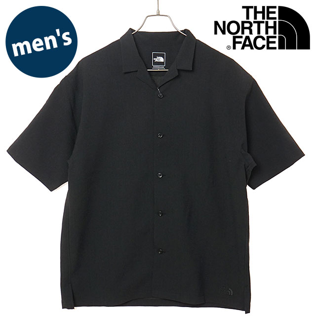 ザ・ノース・フェイス THE NORTH FACE メンズ ショートスリーブアロハリップシャツ [NR22631-K SS26] S/S Aloha Rip Shirt ユニセックス トップス 半袖オープンシャツ UVケア 黒 ブラック 正規取扱店
