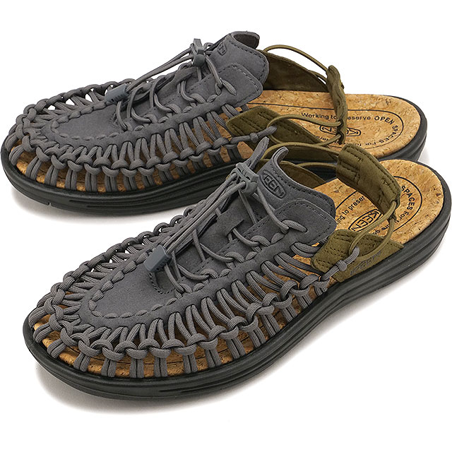 キーン KEEN サンダル ユニーク ツー コンバーチブル [1031757 SS26] UNEEK II CONVERTIBLE メンズ・レディース ユニセックス キャンプ アウトドア タウン トラベル シューズ グレー MAGNET/DARK-OLIVE 正規取扱店