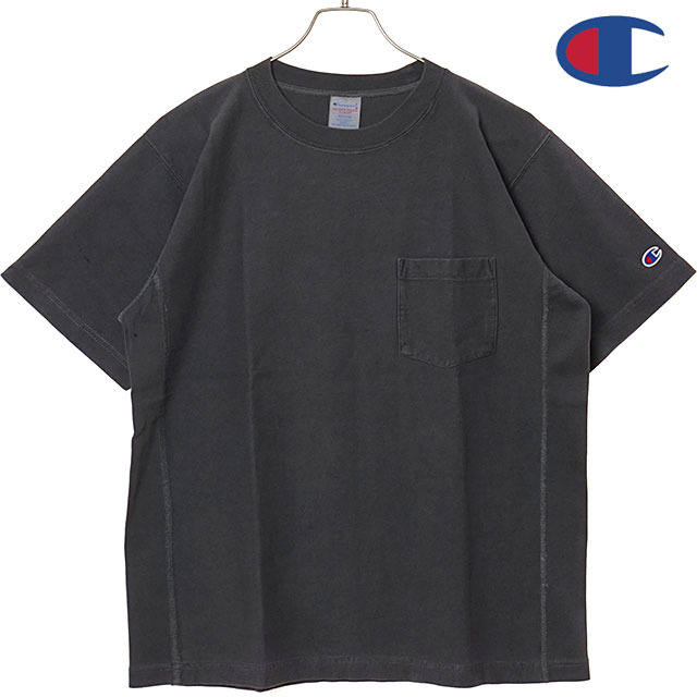 チャンピオン Champion Tシャツ メンズ リバースウィーブ ショートスリーブ ポケット ティーシャツ [C3-D302 SS26] REVERSE WEAVE SHORT SLEEVE POCKET T-SHIRT トップス リラックスフィット 半袖 9.4ozコットン 無地Tee グレー CHARCOAL 【メール便可】 正規取扱店