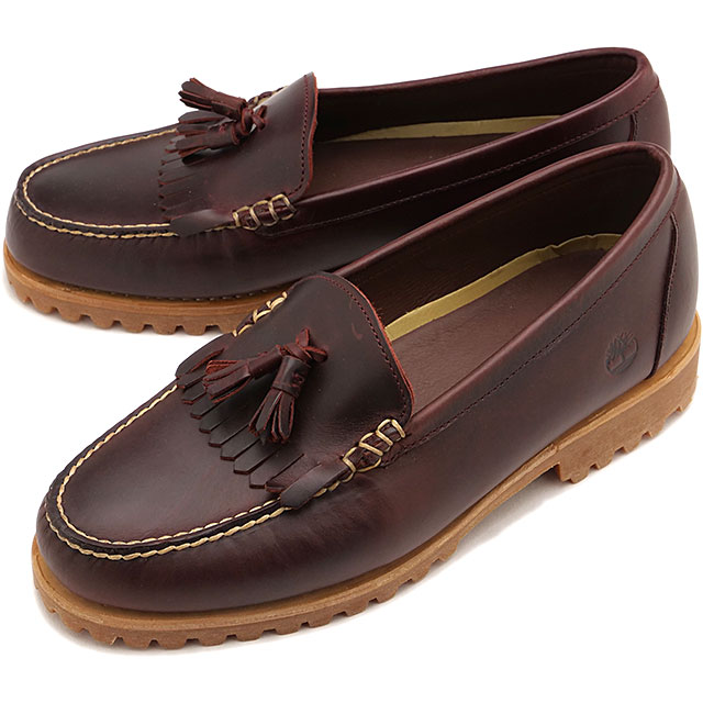 ティンバーランド Timberland メンズ ローファーシューズ [A2MSC-EIW SS26] LOAFER SHOE ラッセルローファー デッキシューズ ワインレッド BURGUNDY-FULL-GRAIN 正規取扱店｜mischief シューズ＆アパレル