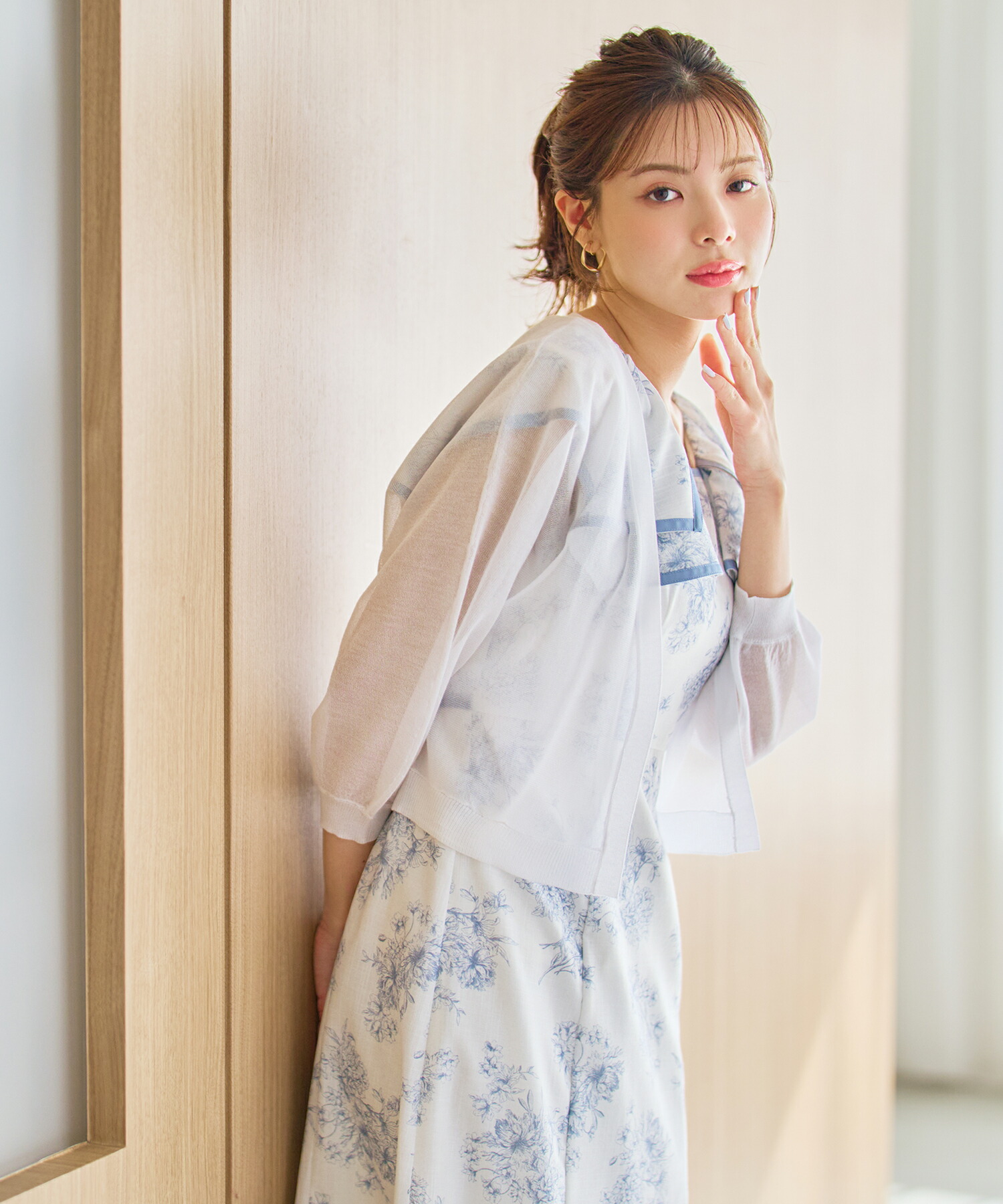 【20%OFF】【2026春夏アイテム】ラメシアーボレロカーディガン/MM628402 ミッシュマッシュ 羽織り 日除け 冷房対策 シアー カーディガン 透け感 ドルマンスリーブ エイジレス ライトアウター