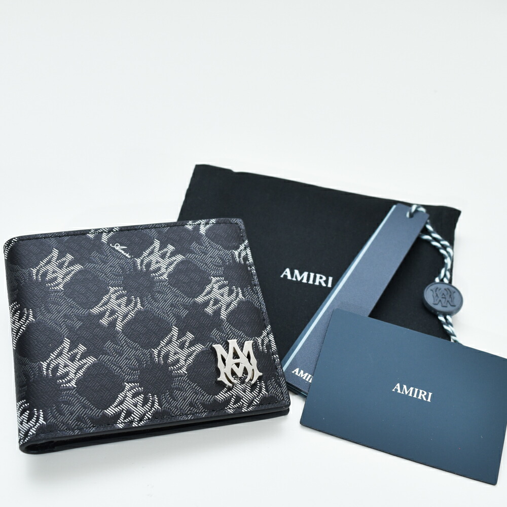 AMIRI アミリ 二つ折りがま口 メンズ MA QUAD BIFOLD AMHASL1001 財布・ケース-メンズ財布