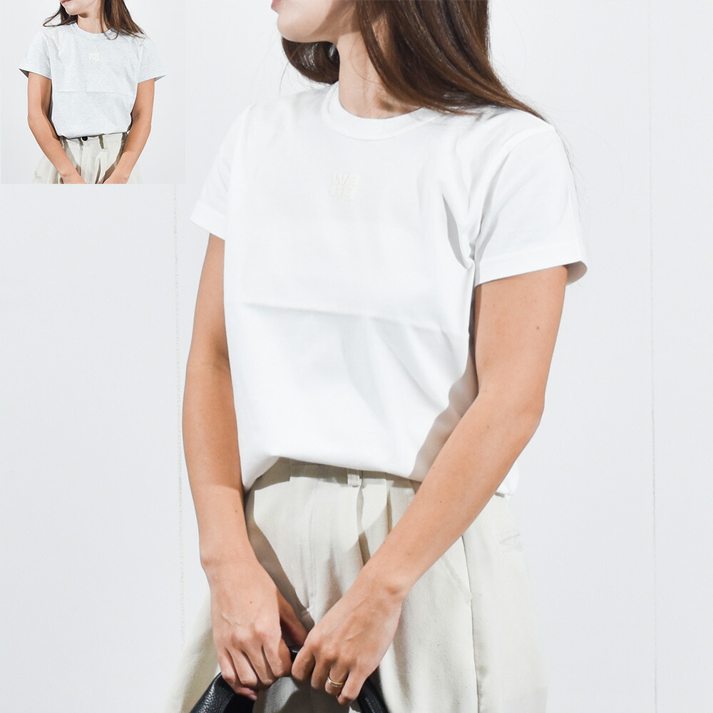 ALEXANDER WANG アレキサンダーワン プルオーバー 4CC3241521 ESSENTIAL JSY SHRUNK TEE W/PUFF LOGO BOUND NECK
