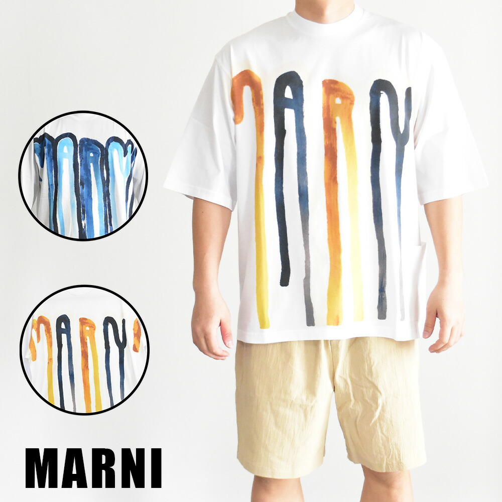 楽天市場】マルニ Tシャツ メンズ ネームタグ ロゴ 半袖