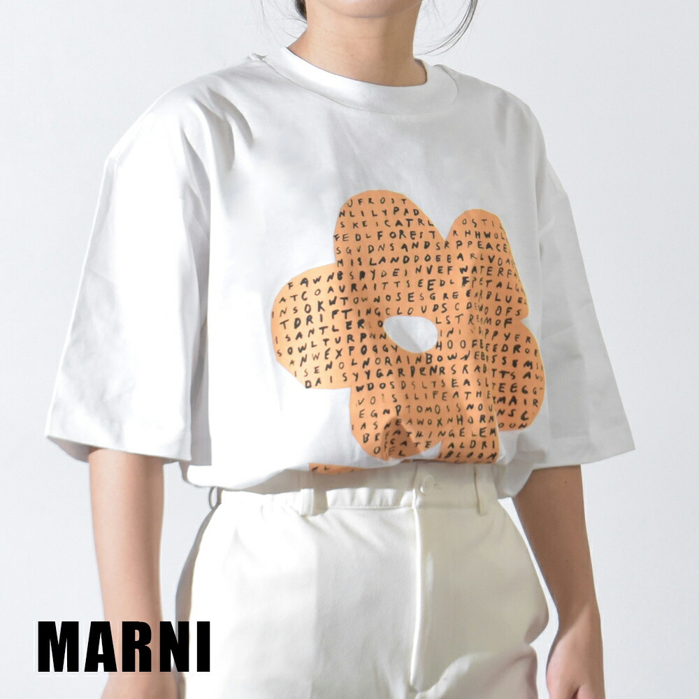 楽天市場】マルニ Tシャツ レディース 花柄 ロゴ フラワー 半袖