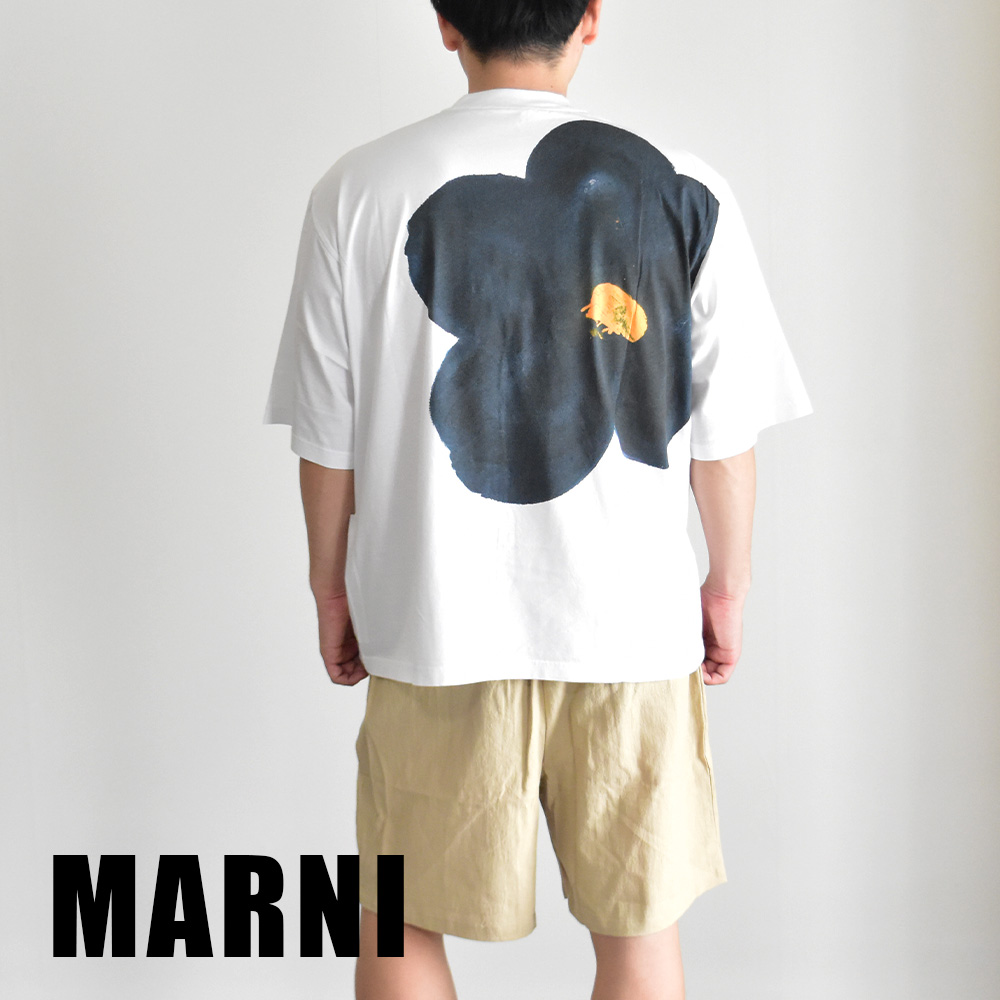 【楽天市場】マルニ Tシャツ メンズ ロゴ 半袖 花柄 フラワー