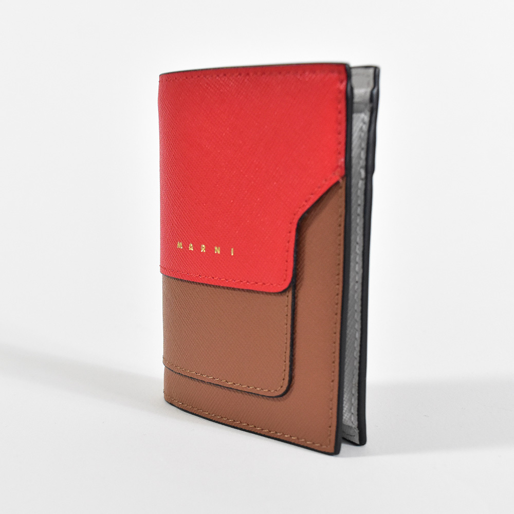 MARNI レディース 二つ折り財布 サフィアーノレザー BILLFOLD-