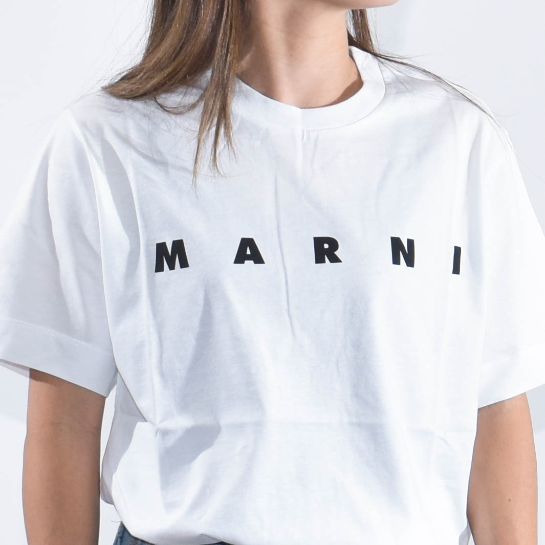 マルニ Tシャツ レディース ロゴ 半袖 ブランド 親子リンク