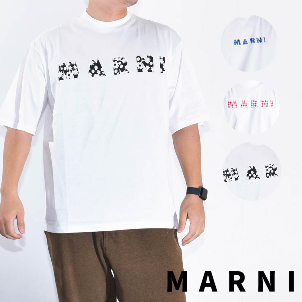 楽天市場】マルニ Tシャツ メンズ ロゴ 半袖 ブランド 綿100％ MARNI