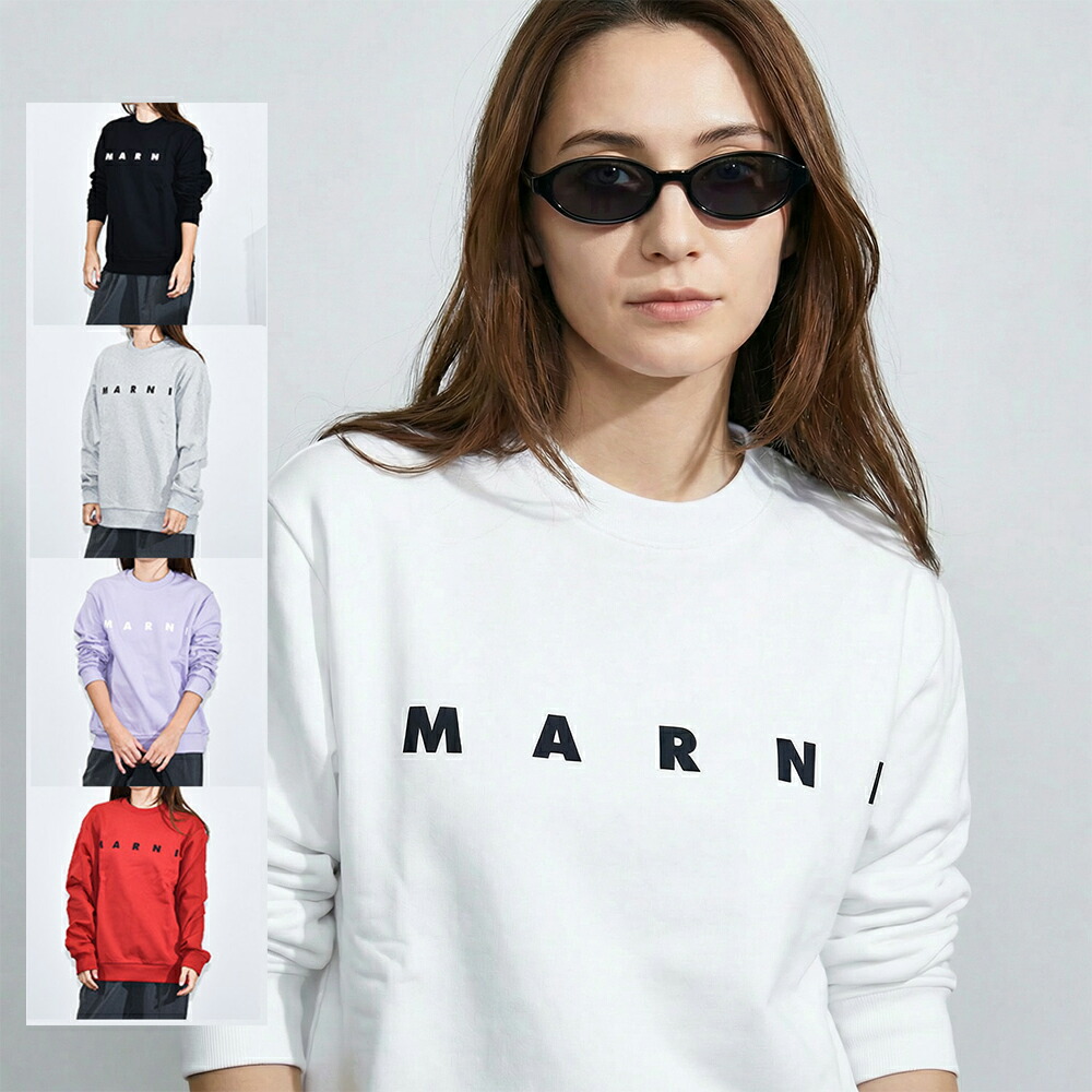 マルニ キッズ トレーナー 大人もOK レディース ロゴ プリント クルーネック MARNI KIDS スウェット M01612 M00V0|MISH 店