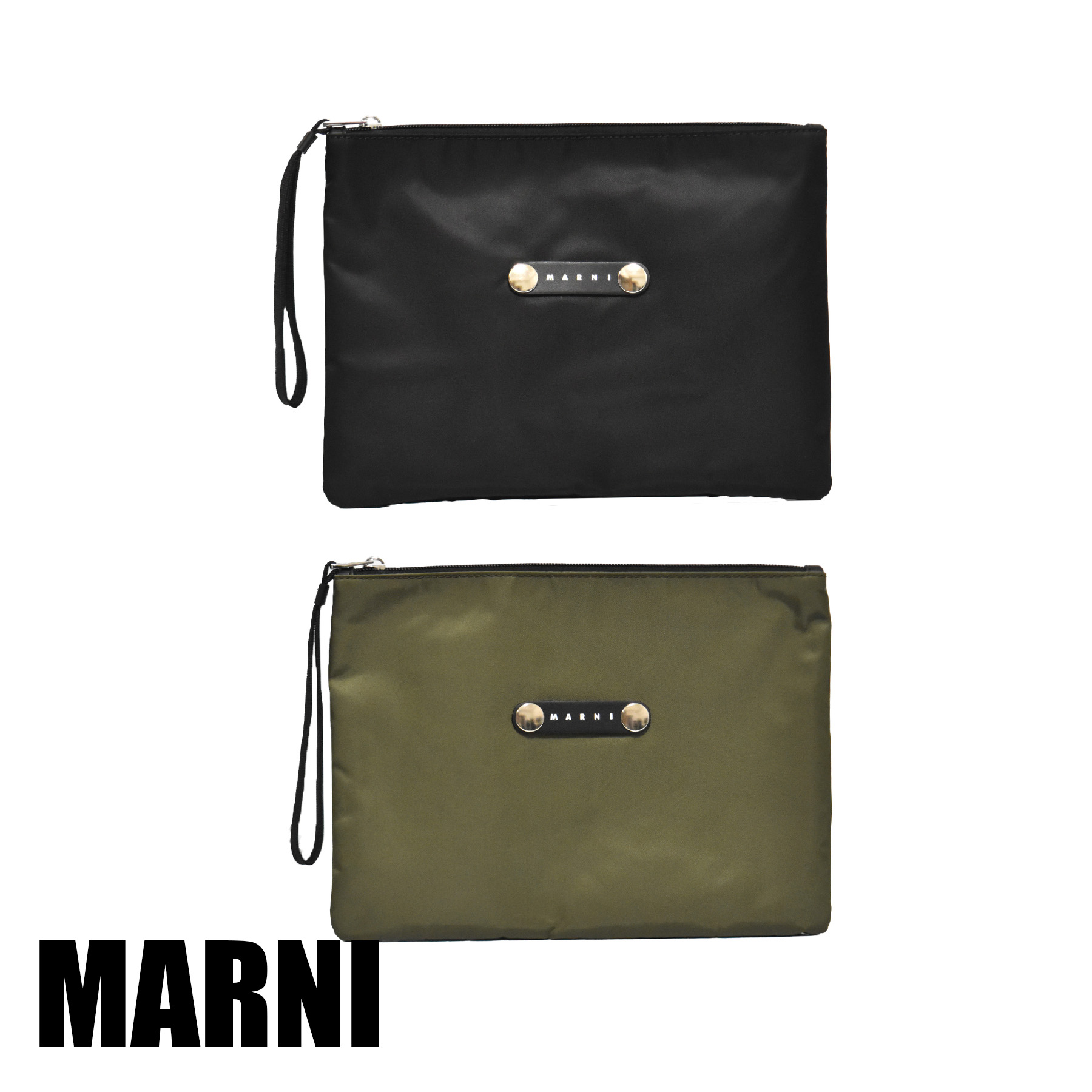 がイタリア Marni - 新品マルニ レザー キーケース ネイビー×カーキ