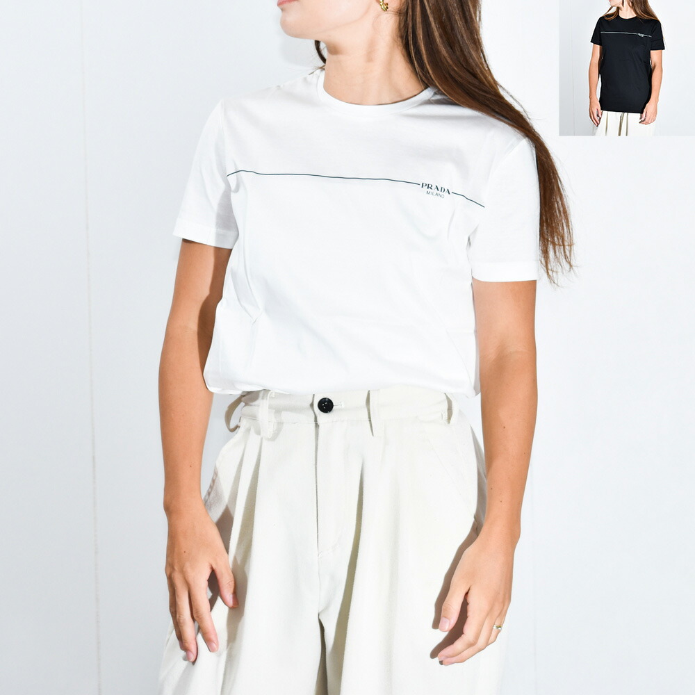 楽天市場】PRADA プラダ 半袖Tシャツ レディース カットソー