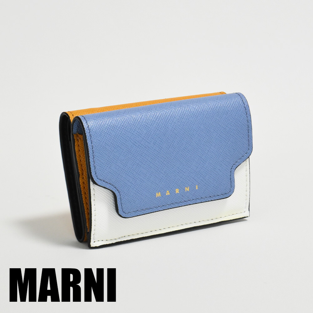 マルニ 財布 三つ折り レディース ブランド 本革 小銭入れあり MARNI TRUNK ロゴ PFMOW02 Z255N マルチカラー