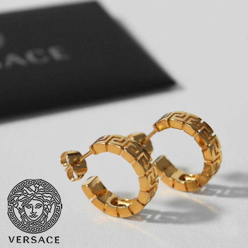 HOT爆買い VERSACE - VERSACE ゴールド クリスタル Greca ピアス 片耳