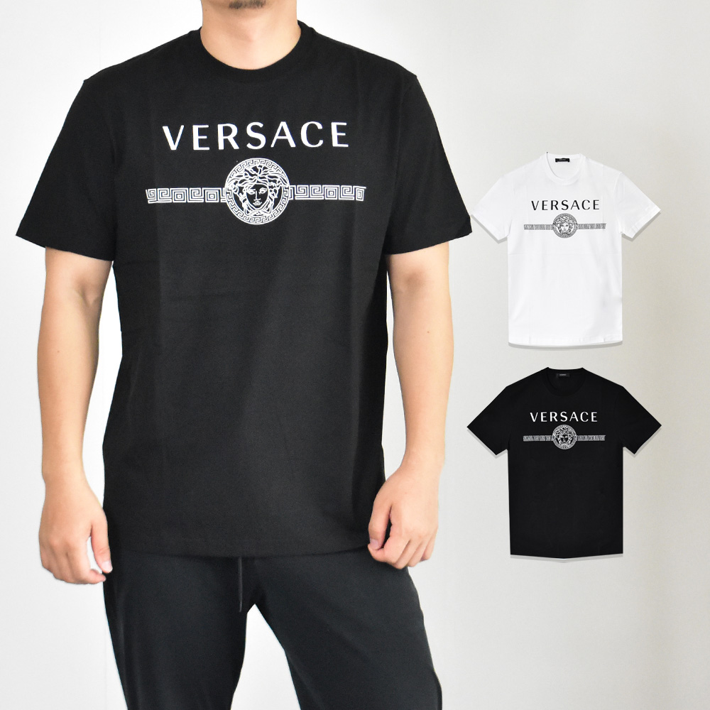 楽天市場】ヴェルサーチ Tシャツ 刺繍ロゴ メンズ VERSACE 半袖 