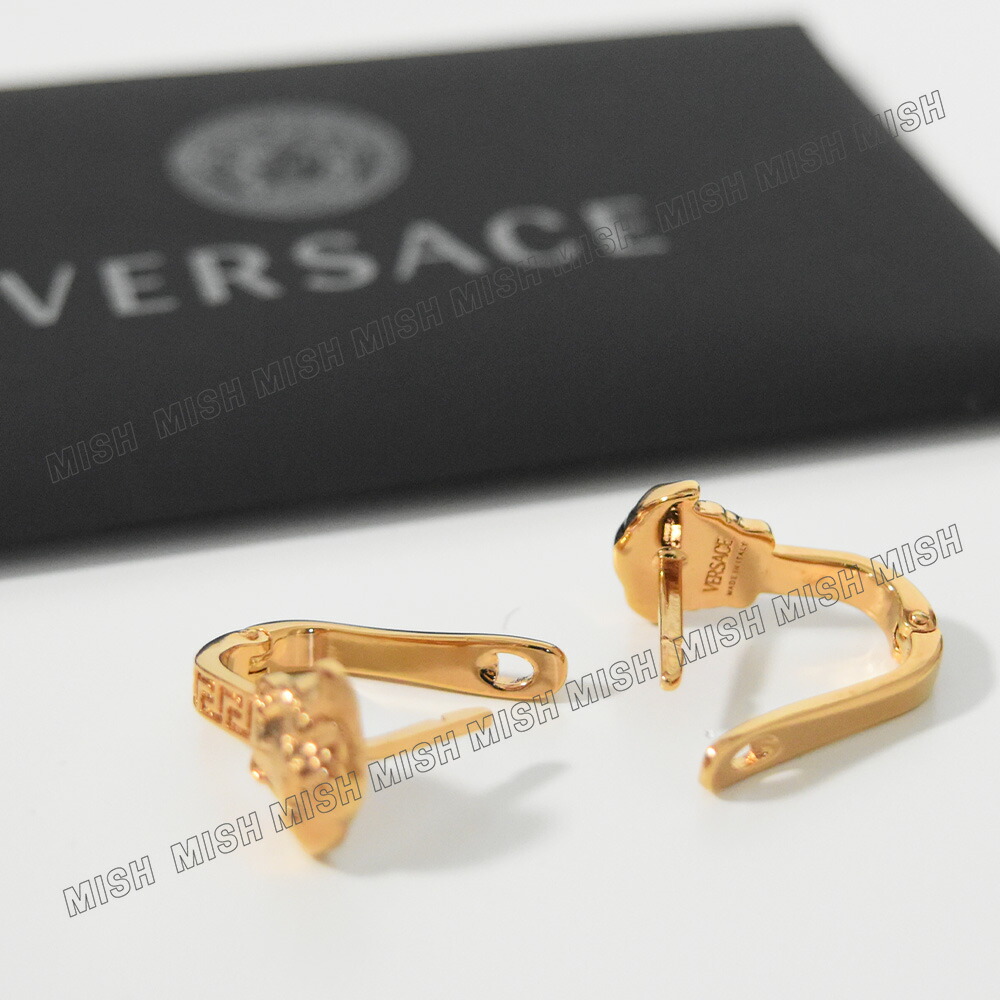 19460円 正規品! ヴェルサーチ ピアス 両耳 VERSACE メンズ レディース ブランド ハイブランド ヴェルサーチェ ゴールド グレカ  グリーク ベルサーチ アクセサリー 1008770