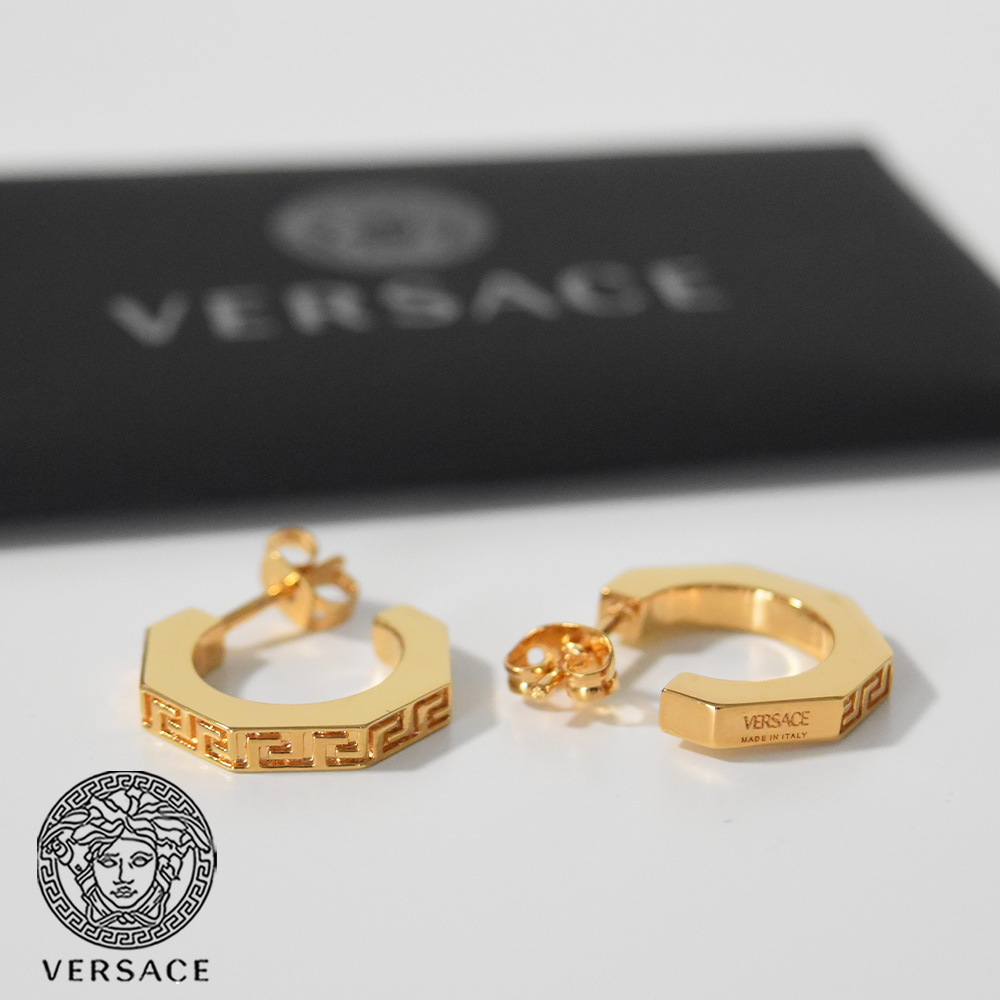 在庫限り】 VERSACE ヴェルサーチェ ゴールド フープピアス