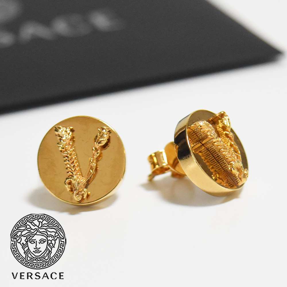 激安特価 *VERSACE*ゴールド ピアス 人気 クリスタル ピアス(両耳用