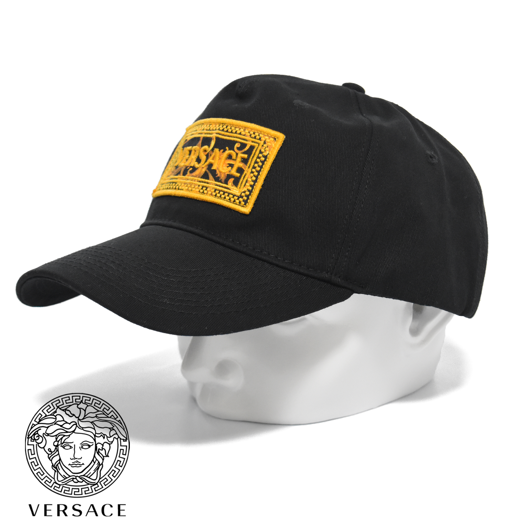 即納HOT VERSACE ヴェルサーチ Black 帽子 メンズ 秋冬2022