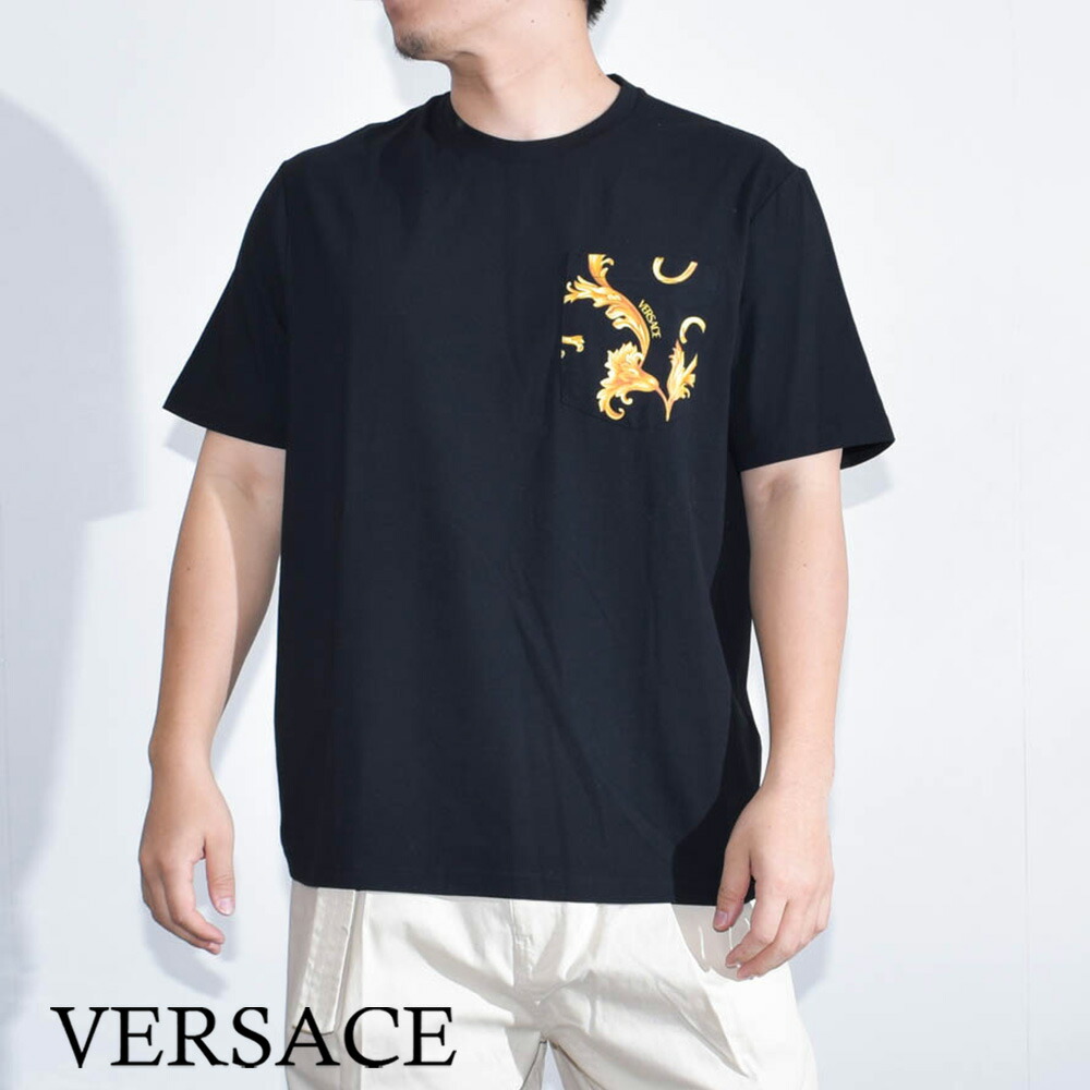 ヴェルサーチ Tシャツ メンズ 1014427 グレカプリント VERSACE 楽天市場】ヴェルサーチ Tシャツ メンズ 半袖 ブランド ロゴ
