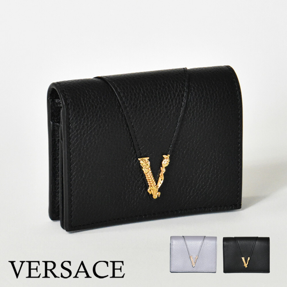 楽天市場】ヴェルサーチ 財布 レディース 二つ折 二つ折り 本革 ブランド VERSACE 革 ブラック 黒 ブルー 青 ブルー系 小銭入れ  VIRTUS 1005973 : MISH 楽天市場店