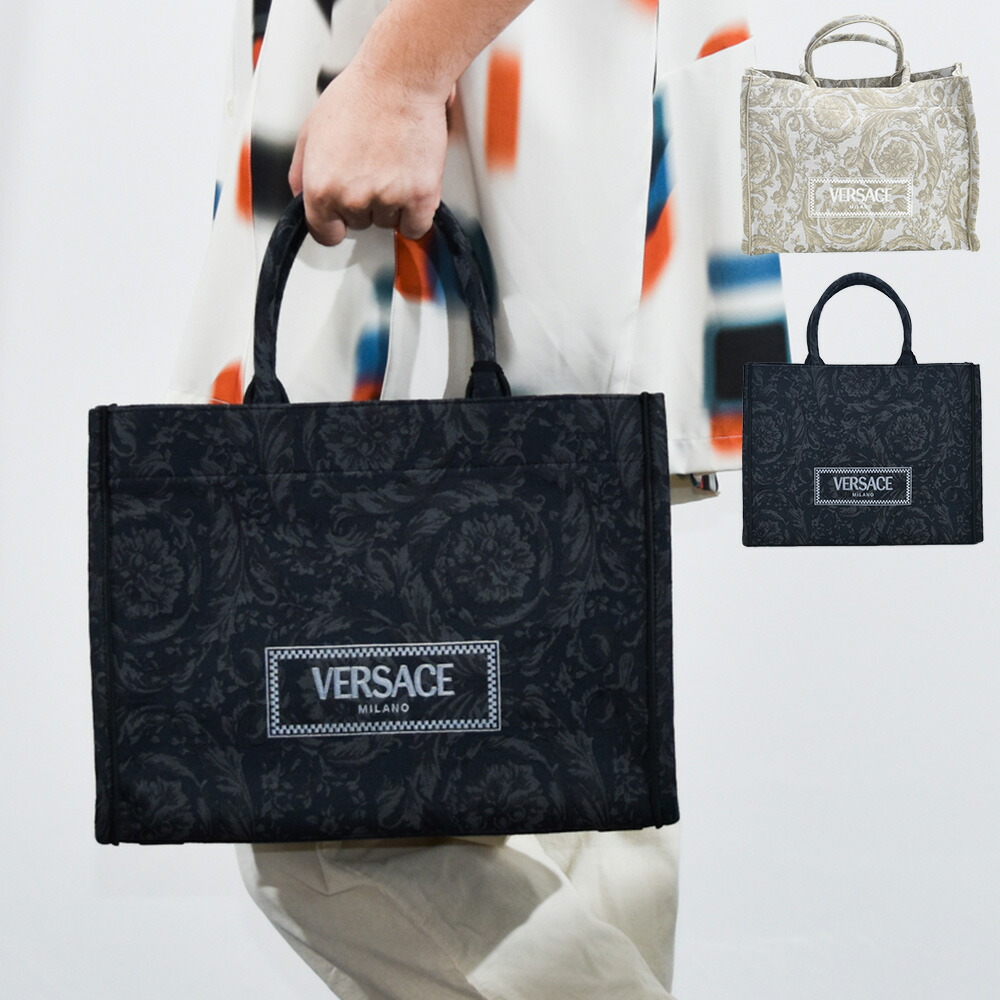 ヴェルサーチ  御徒面子 メンズ トートバッグ 1011562 並み並み トート バロッコ アテナ VERSACE レディース ブランド名 VERSACE 呼びりん探し回る メドゥーサ 鞄 ヴェルサーチェ