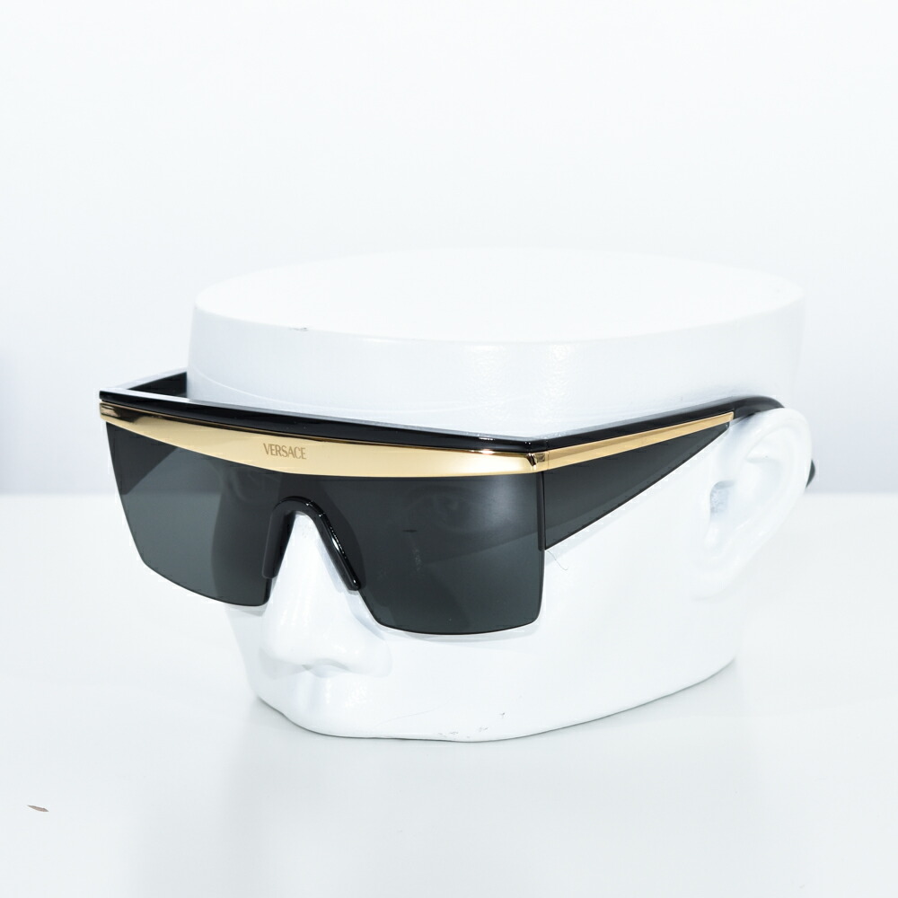 楽天市場】ヴェルサーチ サングラス ロゴ ゴールド ブラック