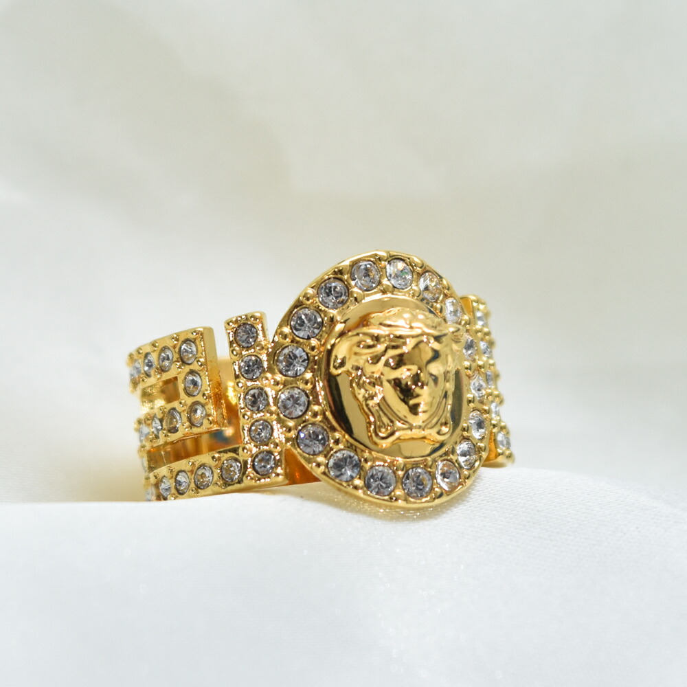 ヴェルサーチ 指輪 リング メンズ グレカ  ゴールド ビジュー VERSACE グレカ DG5E011