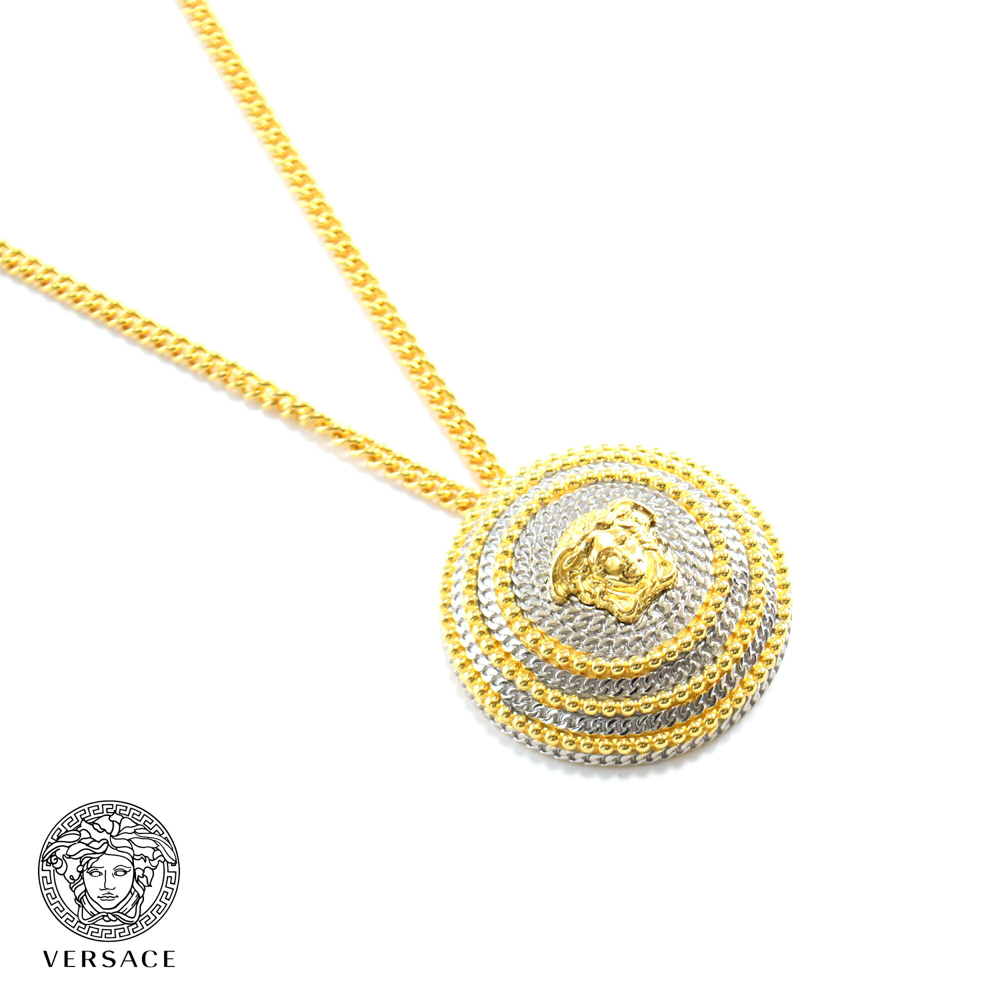 楽天市場】VERSACE サークルメデューサ ペンダント ネックレス 楽天市場】VERSACE サークルメデューサ ペンダント ネックレス