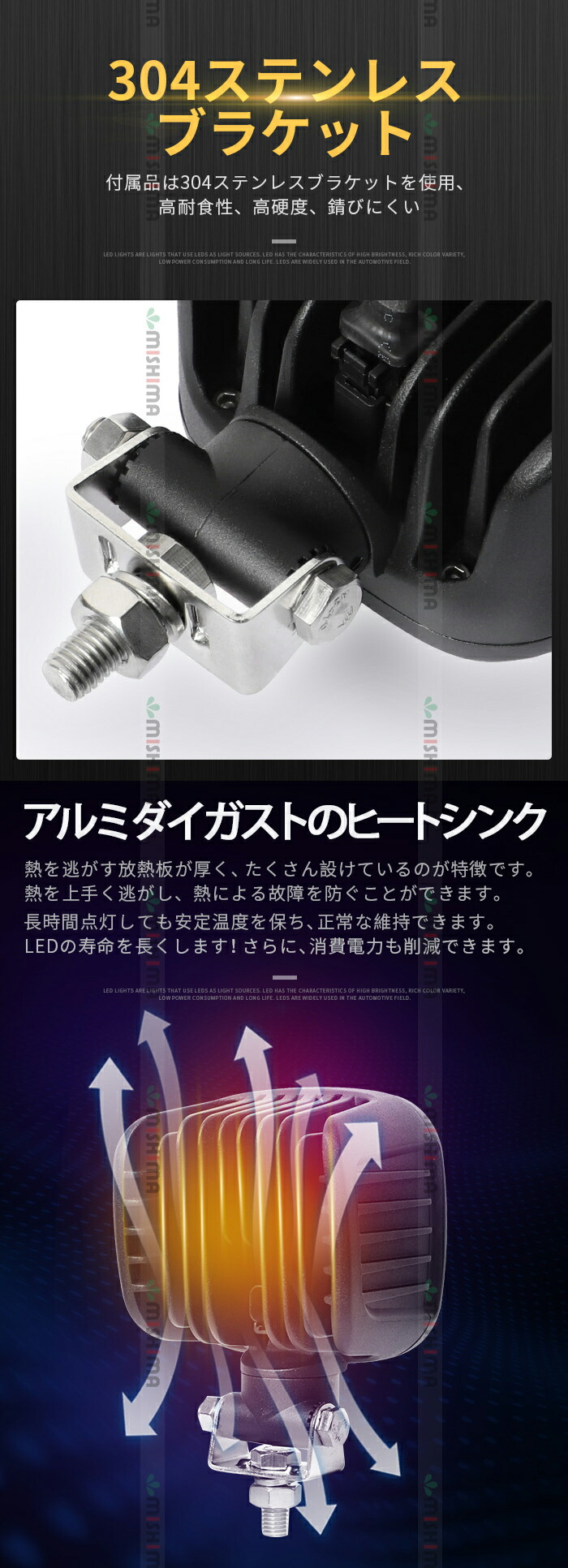 Ledワークライト 12v Led作業灯 ワークライト Led作業灯 船舶用 車用