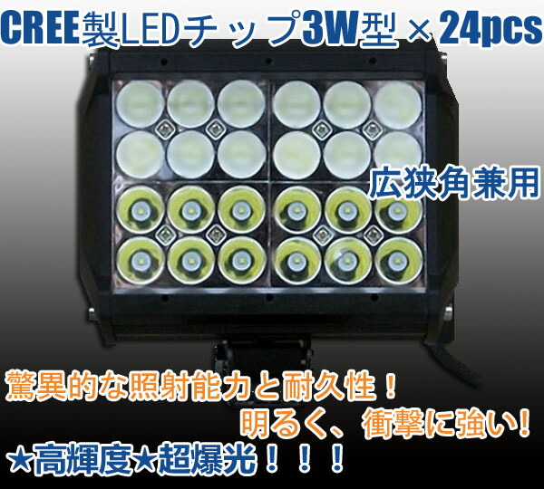 当店限定販売 集光 拡散一体型 作業灯 led 24v 防水 ワークライト led作業灯 集魚灯 デッキライト イカ イサキ アジ LED 野外照明 船  船舶 漁船 重機 トラック 防雨 防塵 IP67 72w 12v 兼用 5040LM 広角 狭角 fucoa.cl