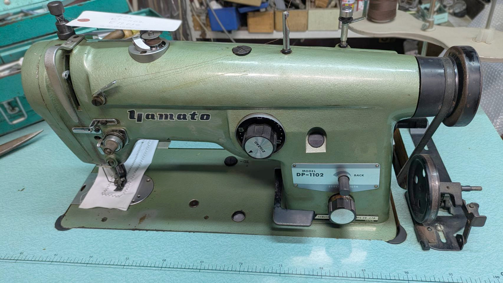 中古 ヤマト DP-1102 1本針本縫い千鳥ミシン 頭部のみ