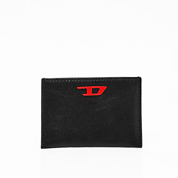 DIESEL カードホルダー ホワイト ブラック カーフレザー JOHNNY｜メンズ｜カードケース｜ブラック｜ディーゼル（DIESEL