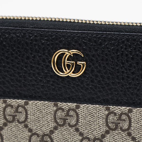 グッチ GUCCI GGマーモント GGスプリームキャンバス レザー ジップ