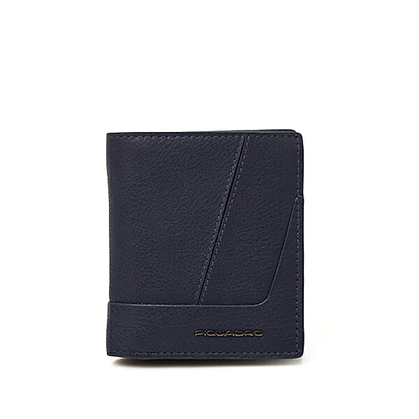 ピクアドロ PIQUADRO レザー コンパクト ウォレット 二つ折り 折財布 ブルー [メンズ] PU5964S129R BLU BLUE｜ブランドジュエリー京都店