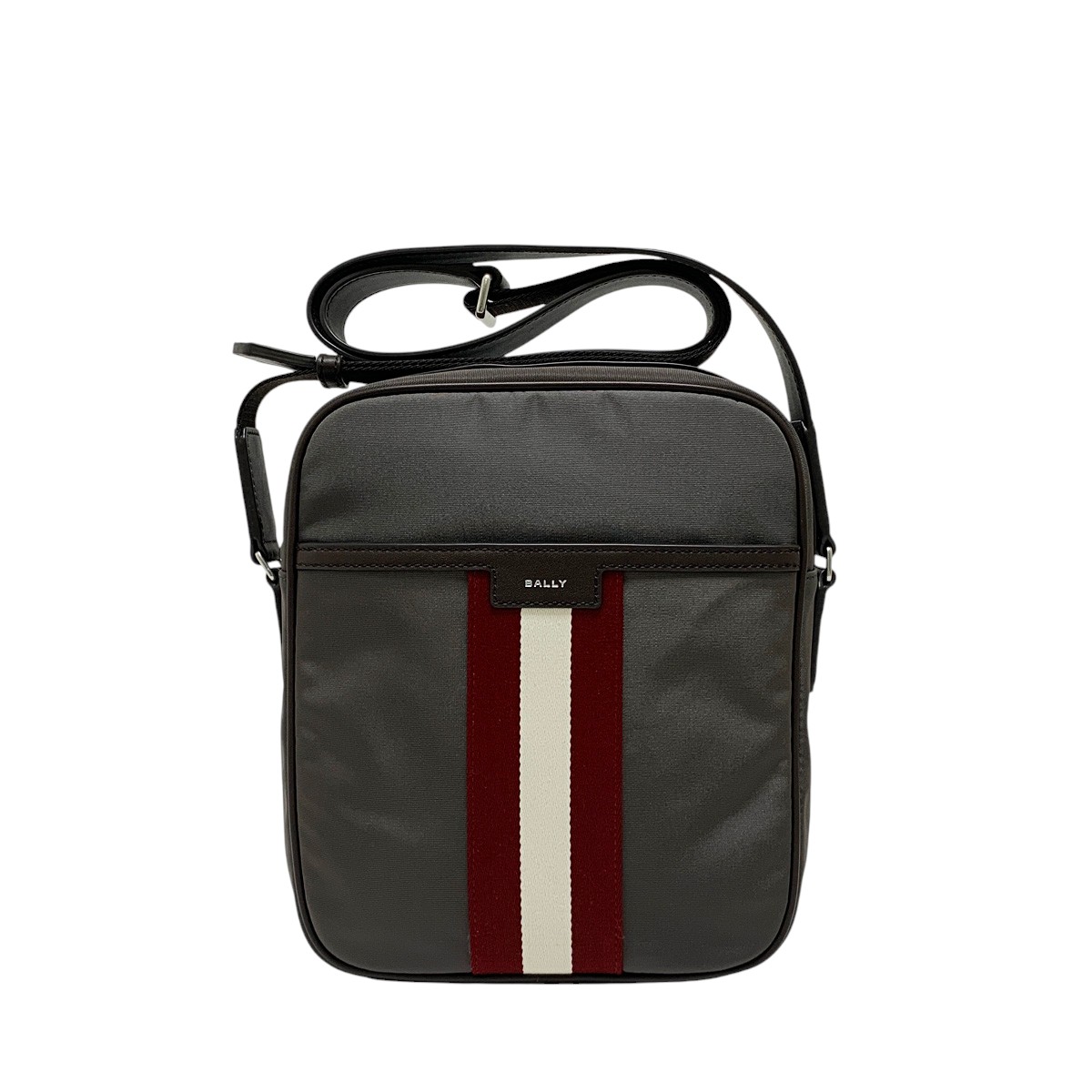 バリー BALLY コード ナイロン クロスボディバッグ ショルダーバッグ リボンモチーフ カジュアル グレー系[メンズ] CODE CROSSNS M N I7S4P 6311757