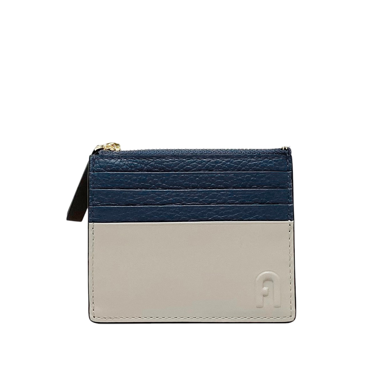 フルラ FURLA グラツィア GRAZIA CARD CASE レザー キーリング付 カードケース カードホルダー ベージュ&times;ブルー [レディース] WP00495 BX1588 1007_4553S｜ブランドジュエリー京都店