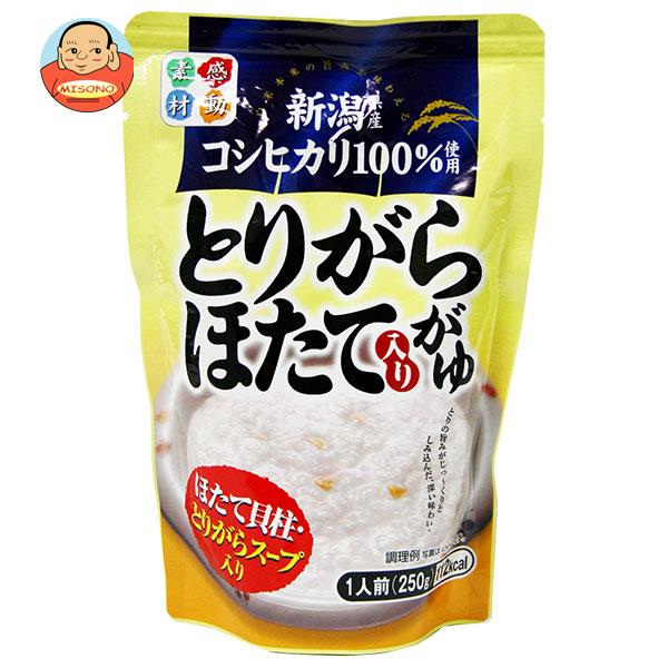 [ポイント5倍！4/10(金)1時59分まで全品対象エントリー&購入]ヒカリ食品 こしひかり とりがら帆立がゆ 250gパウチ×24個入×(2ケース)｜ 送料無料