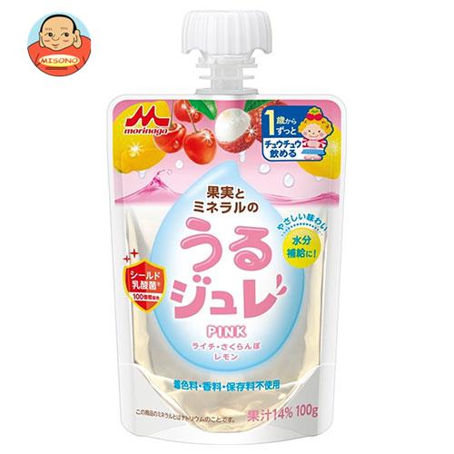 [ポイント5倍！4/10(金)1時59分まで全品対象エントリー&購入]森永乳業 うるジュレ PINK 100gパウチ×36本入｜ 送料無料 果実 ゼリー飲料 ベビー 赤ちゃん 水分補給 乳酸菌