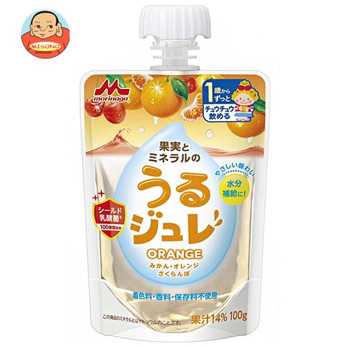 [ポイント5倍！7/26(日)1時59分まで全品対象エントリー&購入]森永乳業 うるジュレ ORANGE 100gパウチ&times;36本入&times;(2ケース)｜ 送料無料 果実 ゼリー飲料 ベビー 赤ちゃん 水分補給 乳酸菌｜飲料 食品専門店 味園サポート