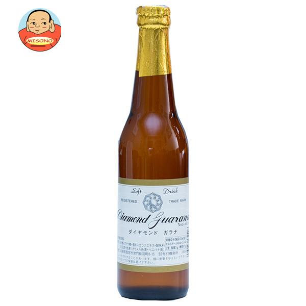 布引礦泉所 ダイヤモンドガラナ(スイート) 340ml瓶&times;24本入&times;(2ケース)｜ 送料無料 炭酸飲料 サイダー 瓶 ビン びん ガラナ｜飲料 食品専門店 味園サポート