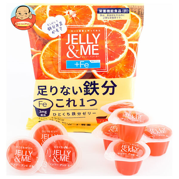 北辰フーズ JELLY&ME(ジェリーアンドミー) 鉄分プラス ブラッドオレンジゼリー (21g×7個)×12個入×(2ケース)| 送料無料 ゼリー フルーツ デザート お菓子 おやつ ブラッドオレンジ