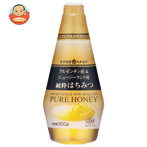 [ポイント5倍！7/26(日)1時59分まで全品対象エントリー&購入]加藤美蜂園 サクラ印 アルゼンチン産＆ニュージーランド産純粋はちみつ 300g&times;12本入&times;(2ケース)｜ 送料無料 嗜好品 シロップ ハチミツ 蜂蜜｜飲料 食品専門店 味園サポート