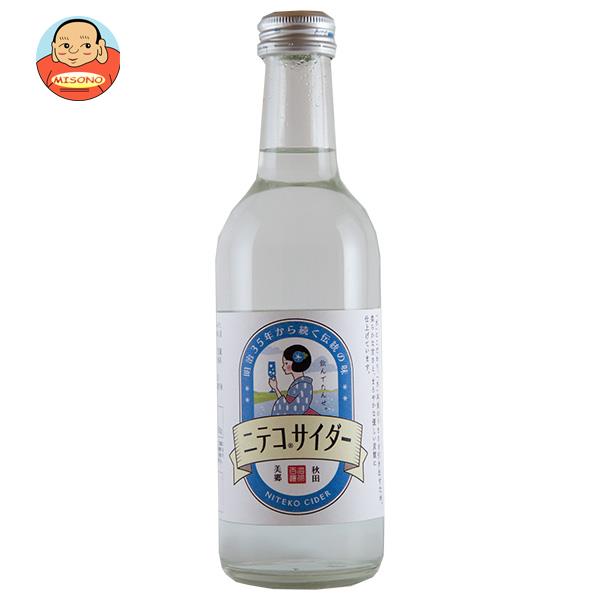 あきた美郷づくり ニテコサイダー 300ml瓶×24本入×(2ケース)｜ 送料無料 炭酸飲料 サイダー 瓶