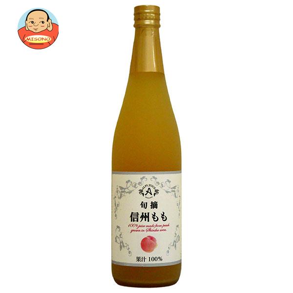 アルプス 旬摘 信州ももジュース 710ml瓶&times;12本入｜ 送料無料 ピーチジュース もも 桃 ピーチ 100%ジュース｜飲料 食品専門店 味園サポート