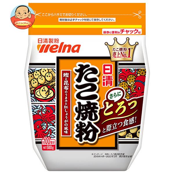 楽天市場】日清ウェルナ 日清 3種だしのお好み焼粉 500g×12袋入×(2