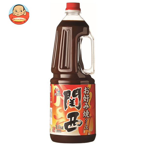 [ポイント5倍！4/10(金)1時59分まで全品対象エントリー&購入]オリバーソース お好み焼ソース 関西 2.1kg×6本入×(2ケース)｜ 送料無料 調味料 ソース 業務用