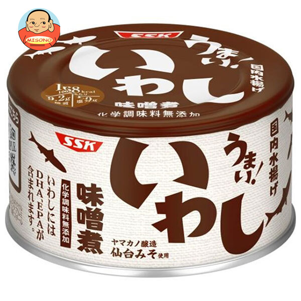 SSK うまい!いわし 味噌煮 150g缶×24個入｜ 送料無料 一般食品 缶詰 いわし イワシ